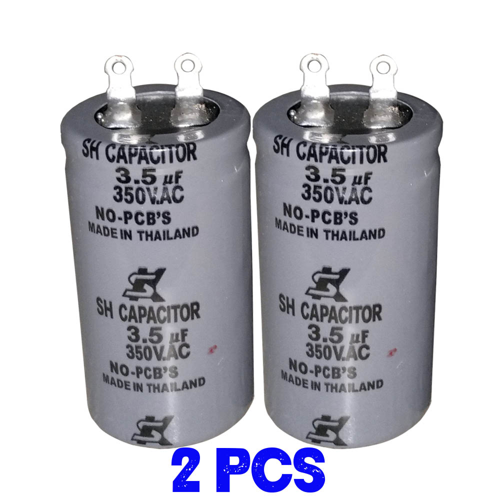2 Pcs Ceiling Fan Capacitor 3.5uf best quality product Made in thailand