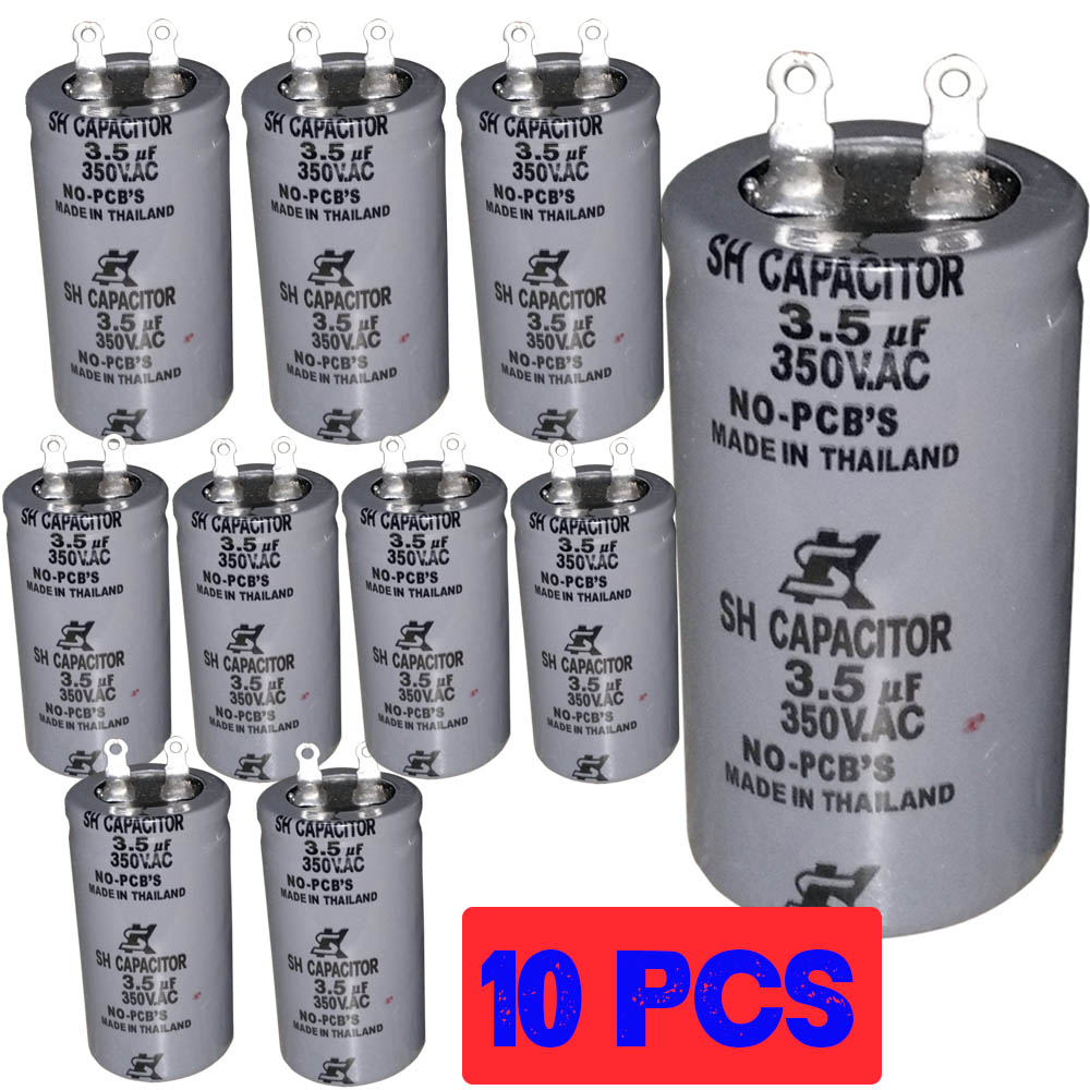 10 Pcs Ceiling Fan Capacitor 3.5uf best quality product Made in thailand