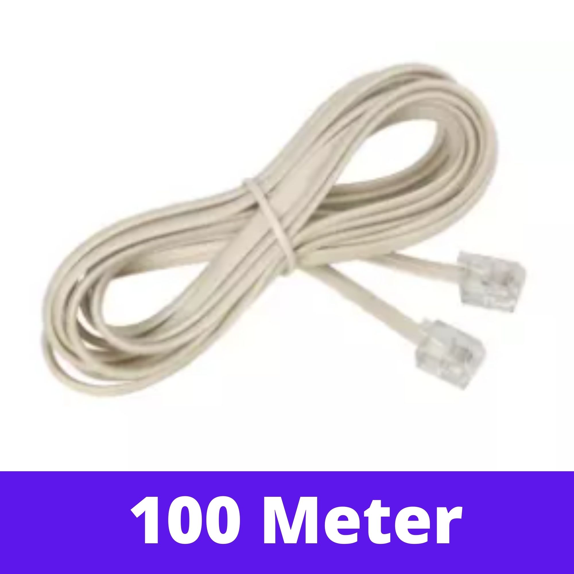 100 Meter Telephone / Intercom PBX Ready Cable Extension RJ11