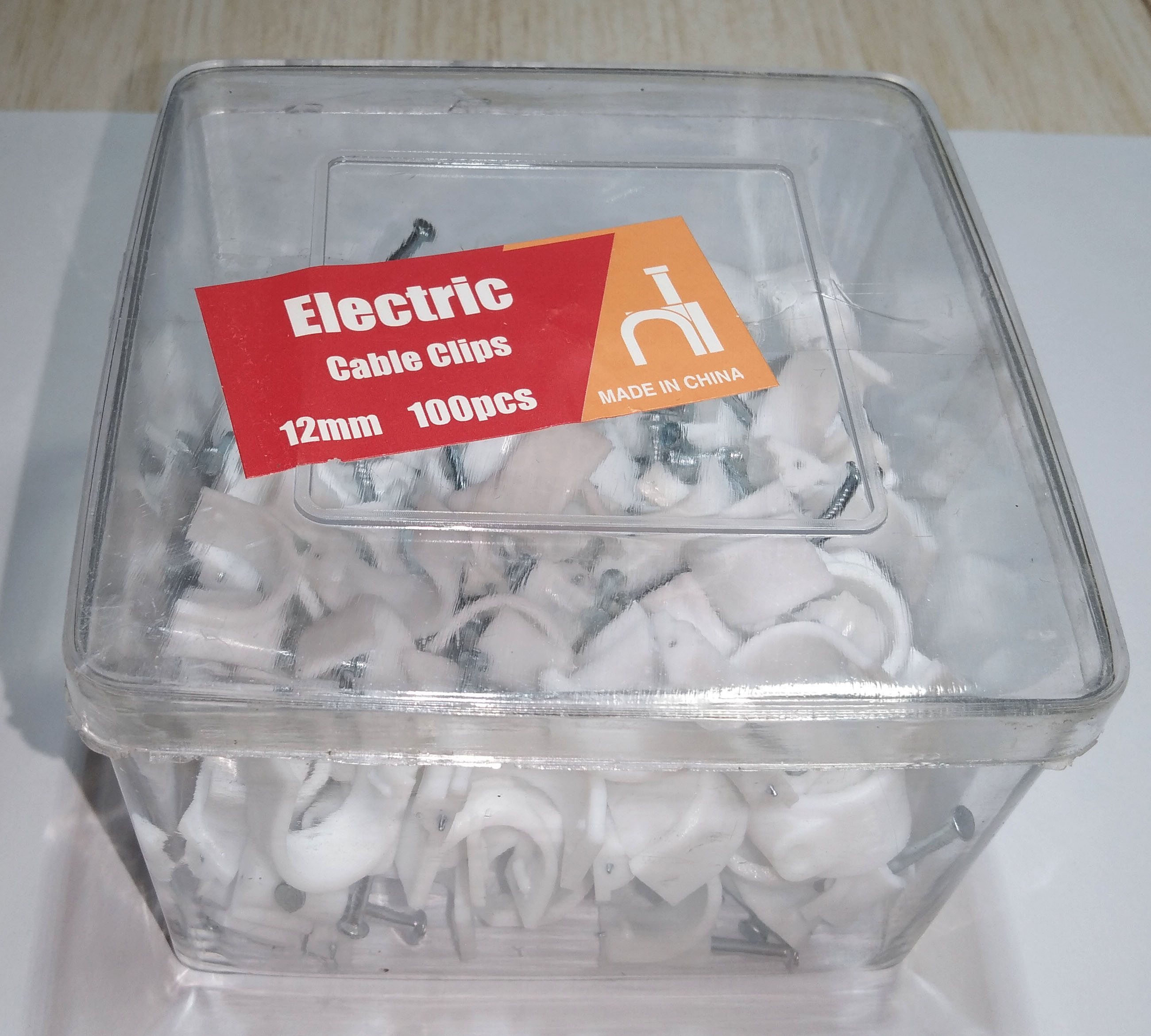 Electric Cable Clips 12 mm 100 PCS