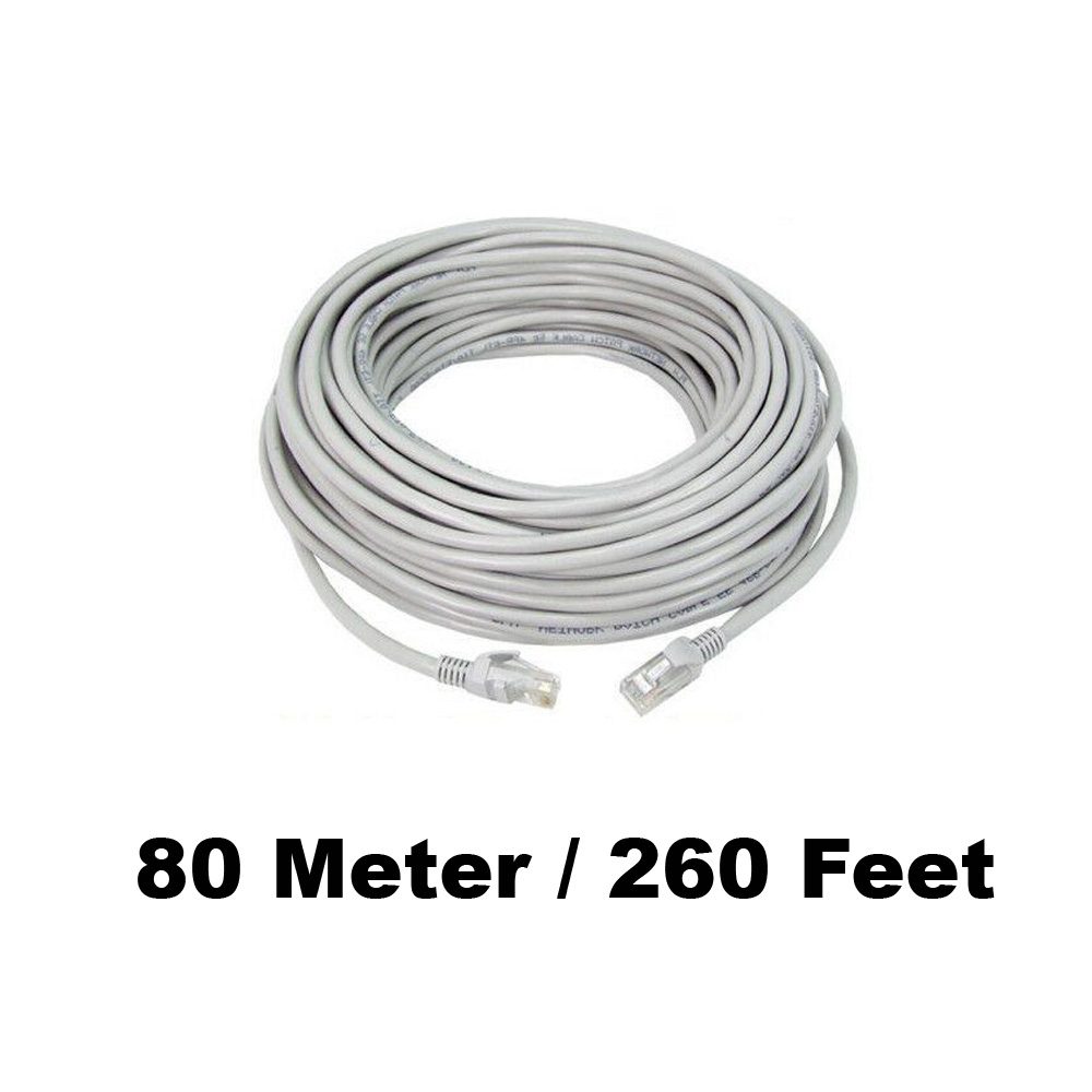80 Meter Cat5e RJ45 Ethernet LAN Network Cord Cable Lead 10/100/1000 Mbps