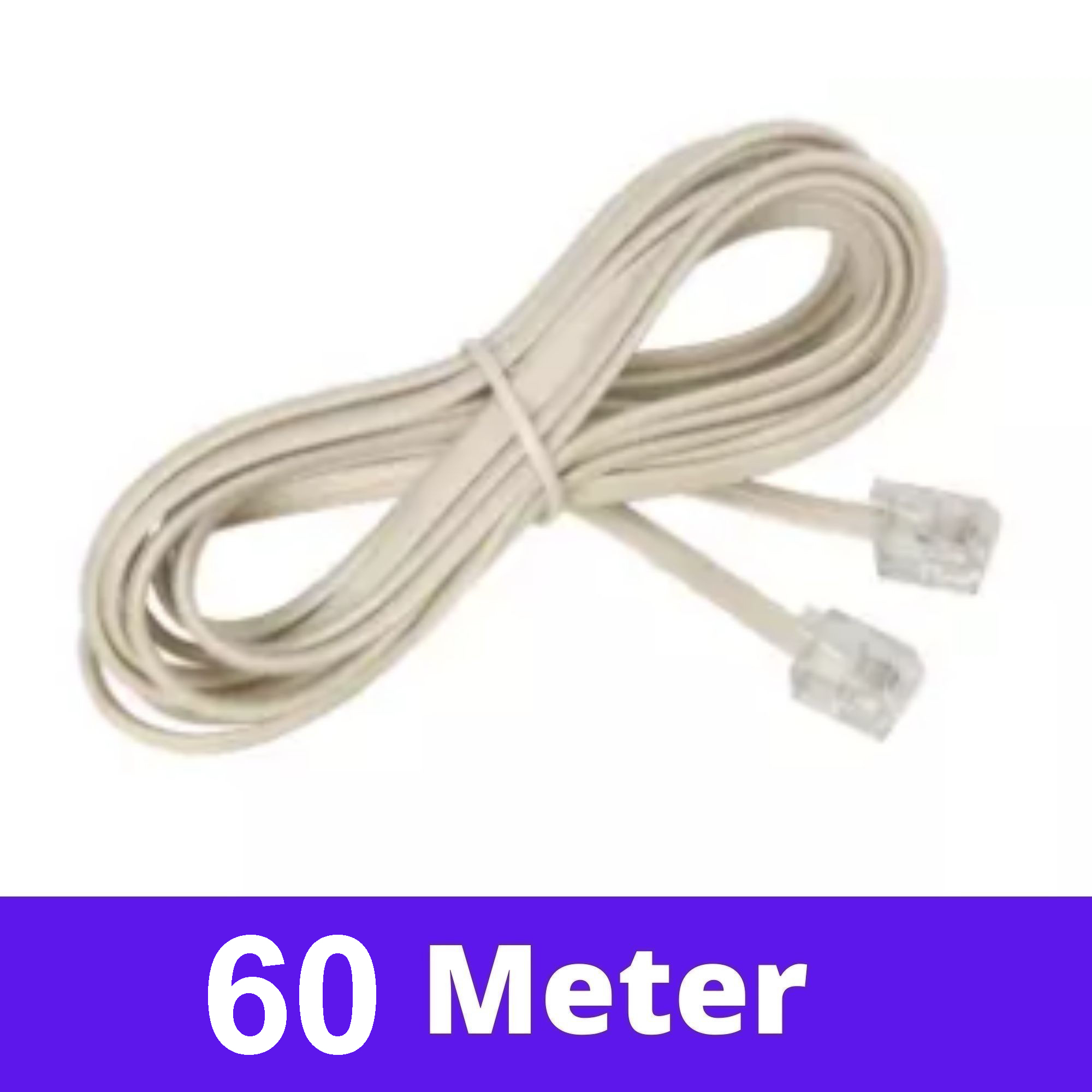 Telephone Intercom PBX Ready RJ11 Extension Cable 3 to 100 Meter