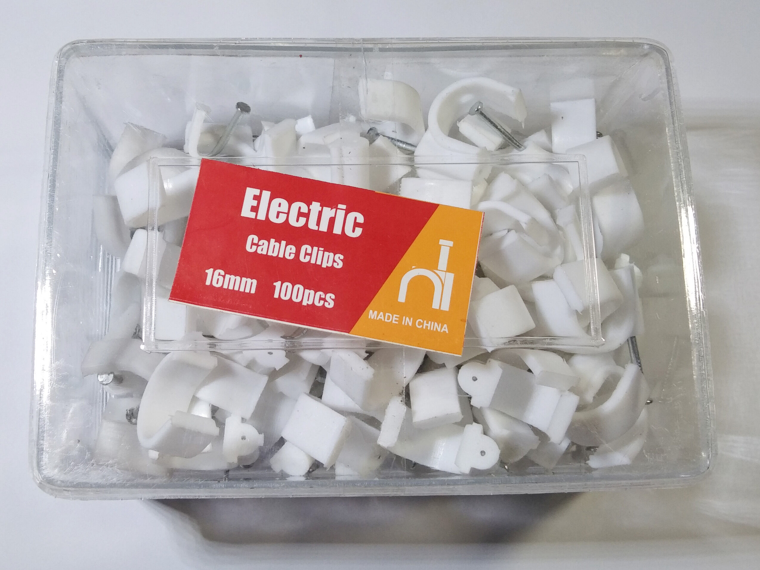 Electric Cable Clips 16 mm 100 PCS