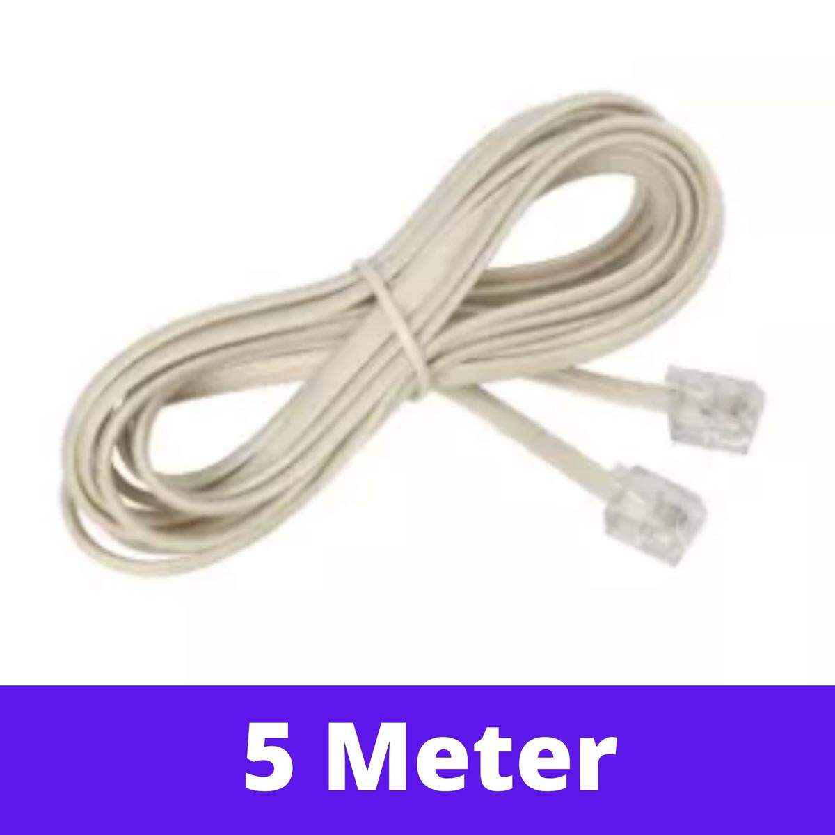 5 Meter Telephone PBX Extension Cable - RJ11 Ready