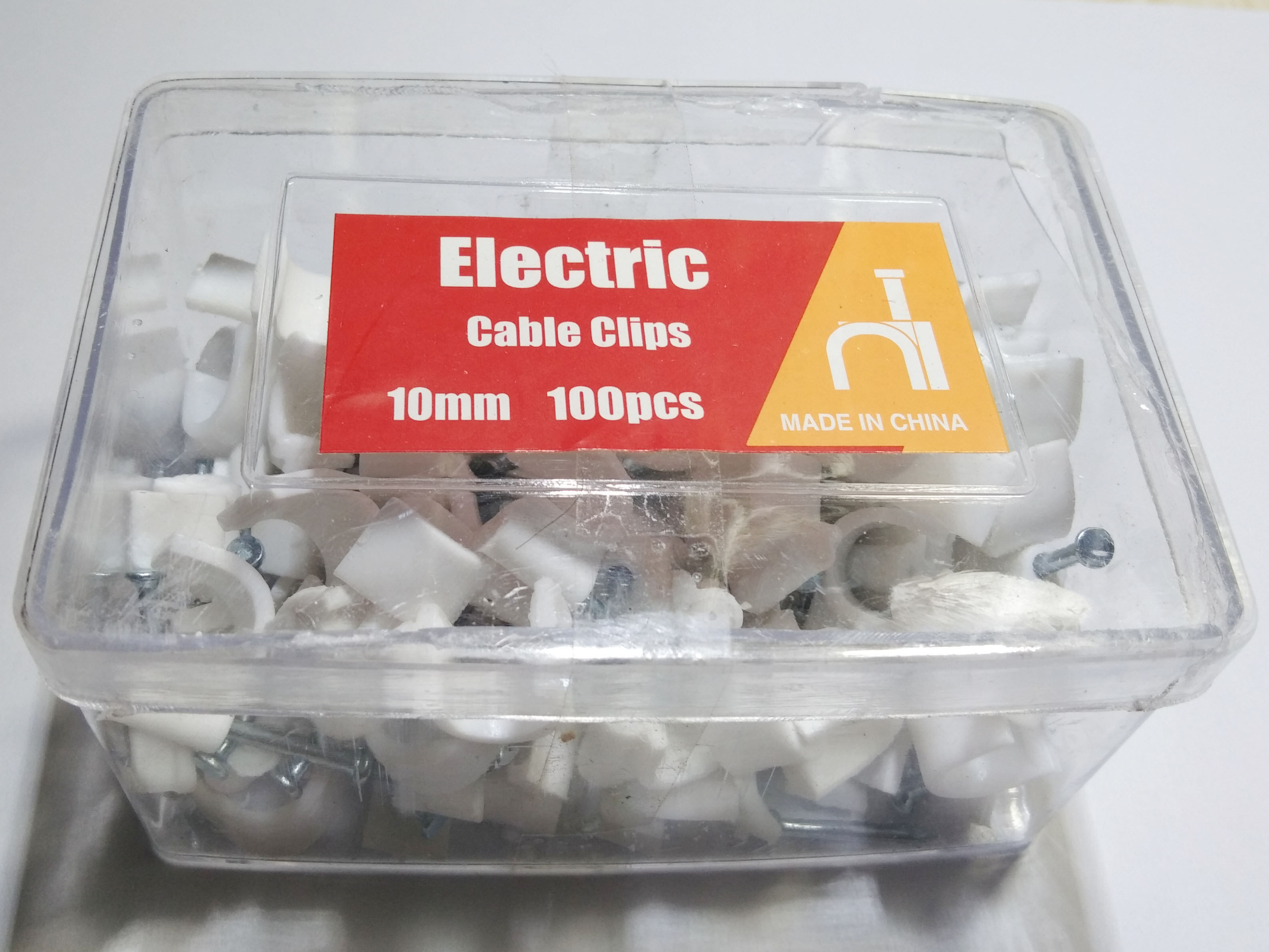 Electric Cable Clips 10 mm 100 PCS
