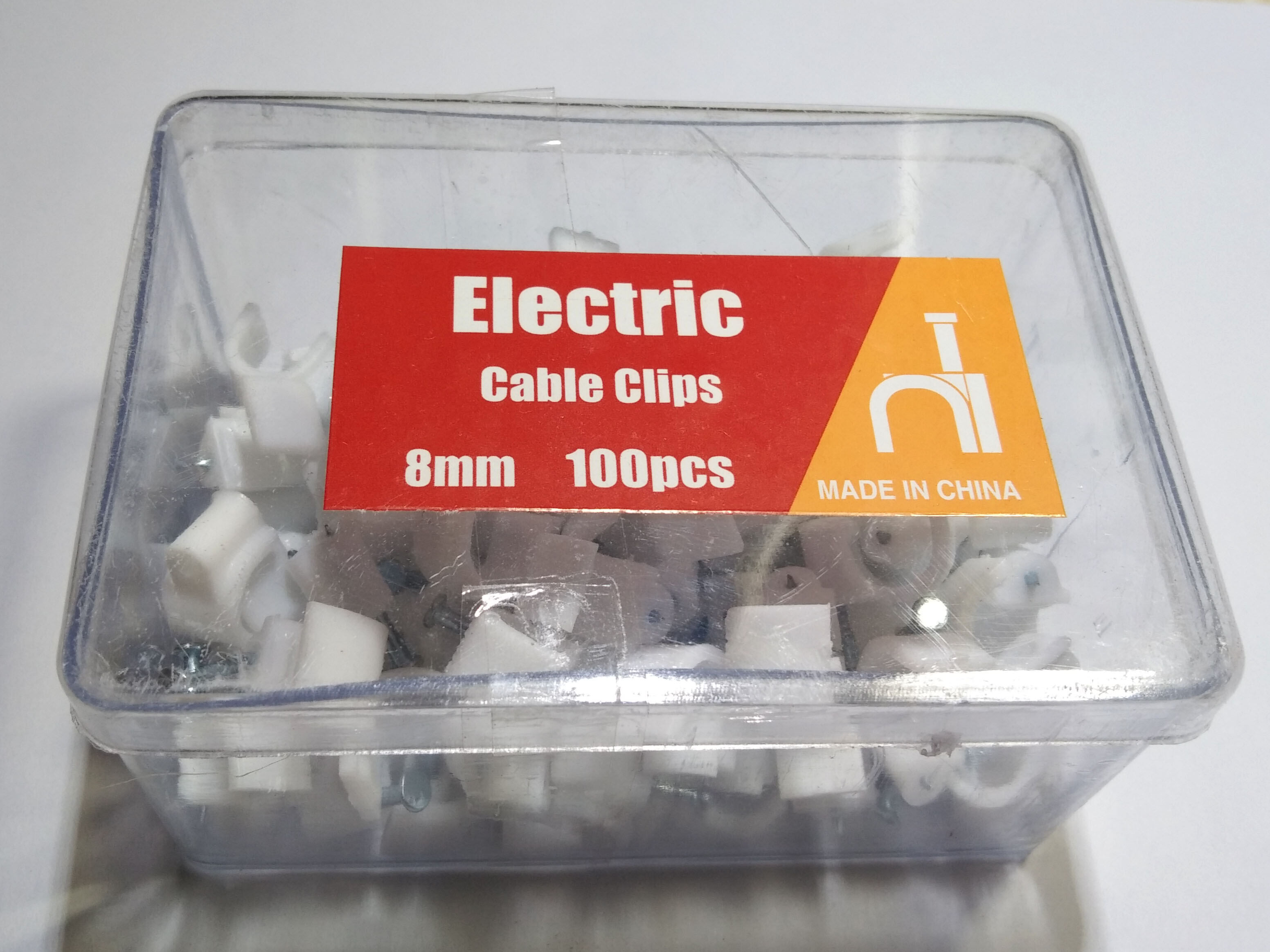 Electric Cable Clips 8 mm 100 PCS