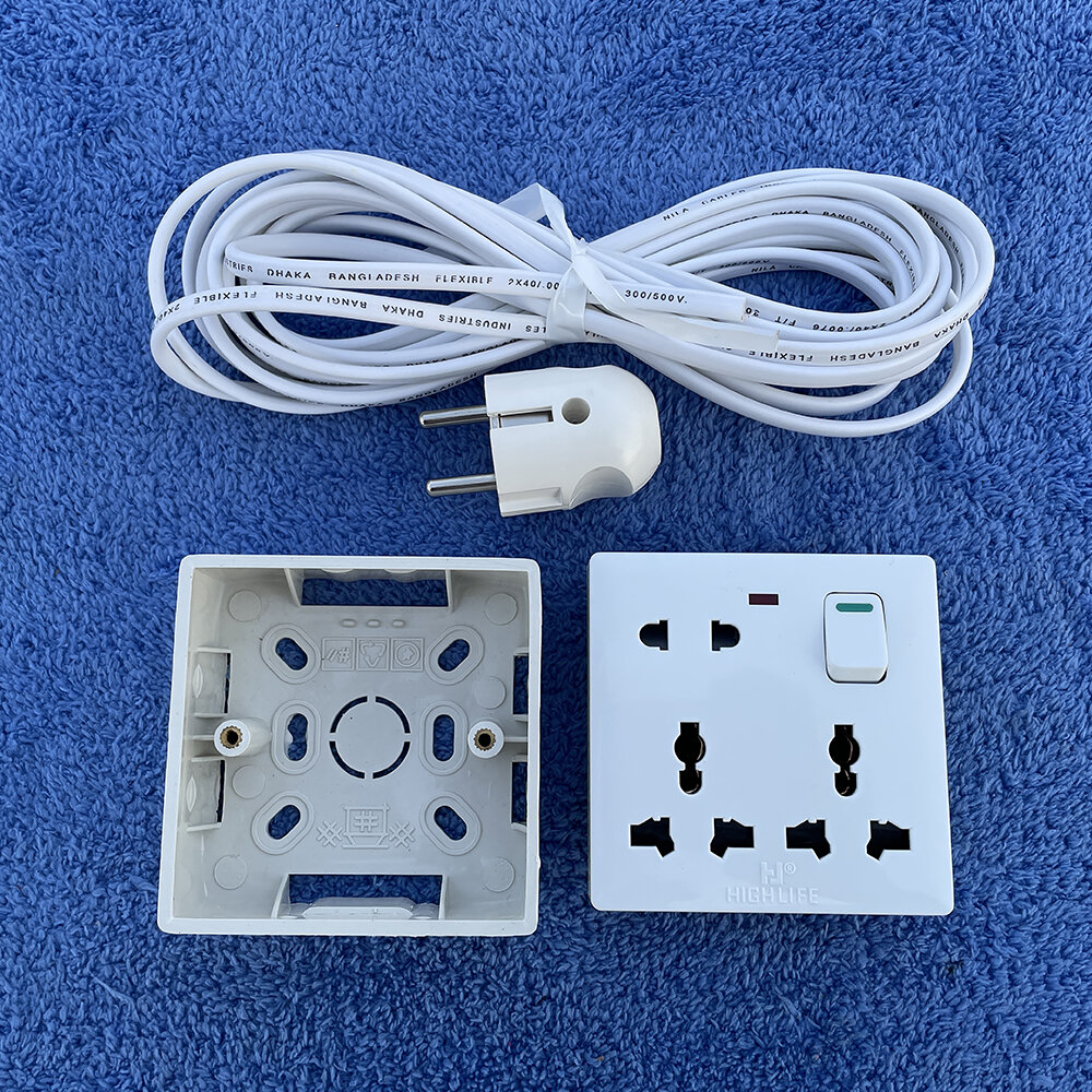 Handmade Multiplug Equipment's (Heavy Duty + Long lusting) 8 Pin / 3 Port with Universal Socket and 15 Fit 100% Copper cable