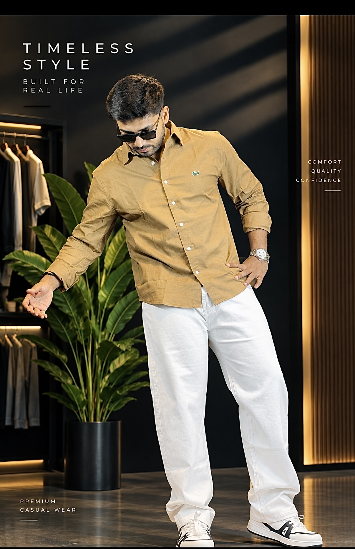 Lacoste brown shirt
